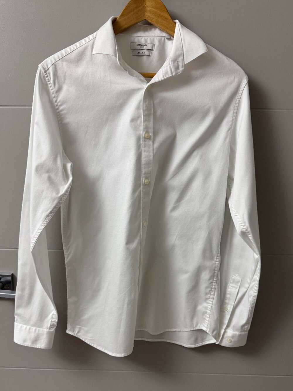 Men's White Dress Shirt, Size Medium, Jack & Jones
